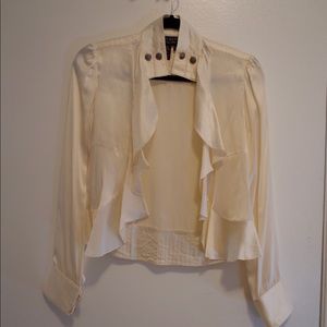 Cream Silk Cardigan